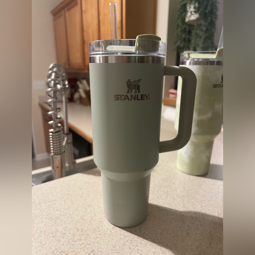 Stanley Sage Green Travel Mug with Handle